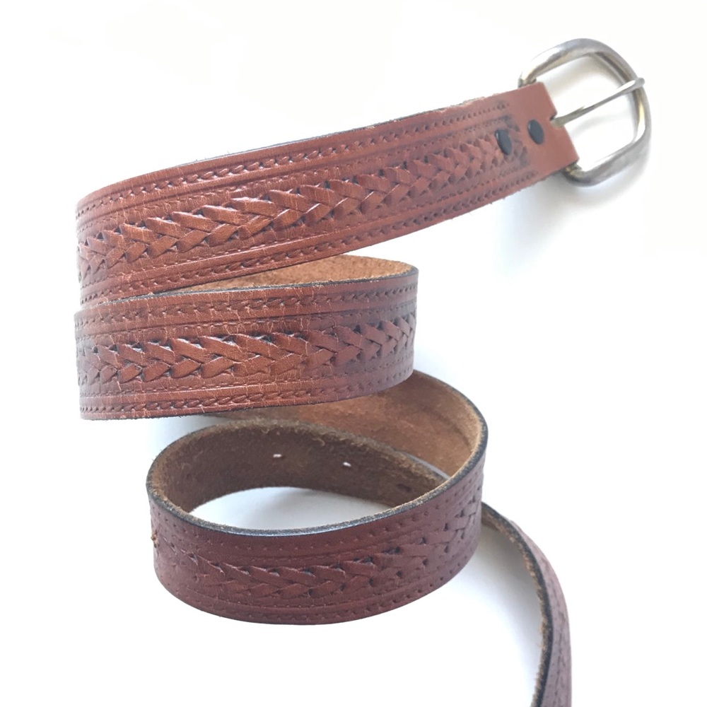 Top Grain Leather Braided Print Made In USA 38